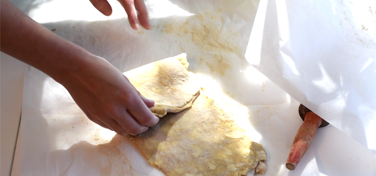 keto pastry dough folding