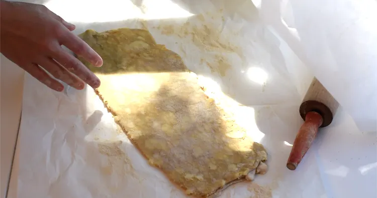 keto pastry dough rolling