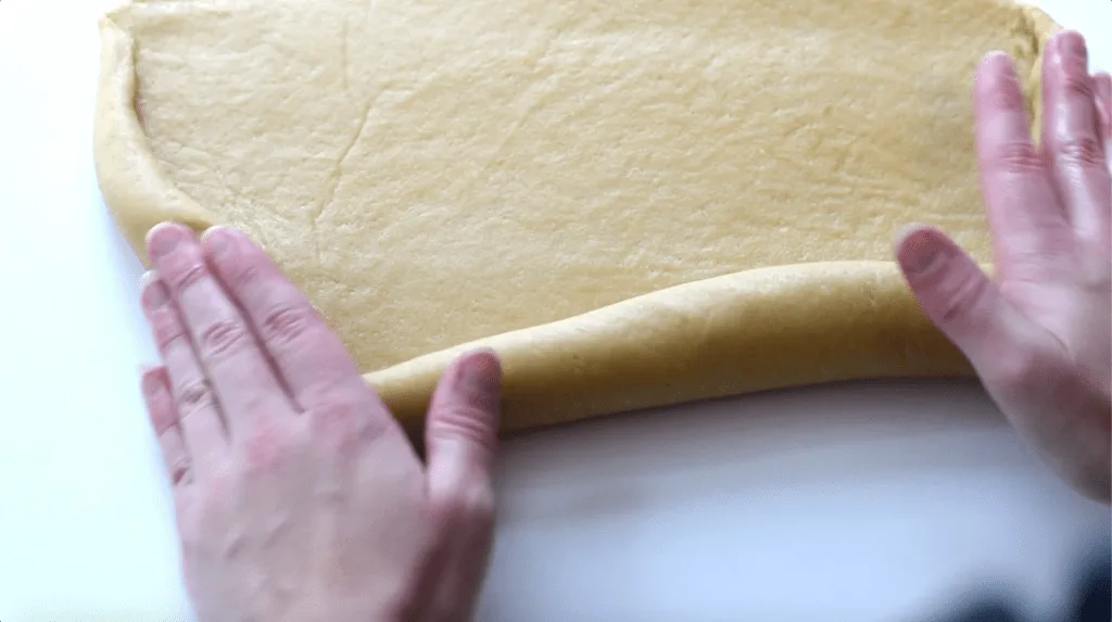 rolling keto bread dough