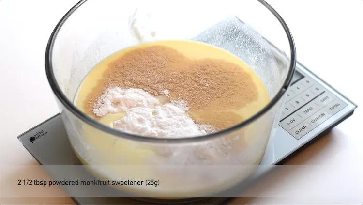warm milk sugar yeast monkfruit